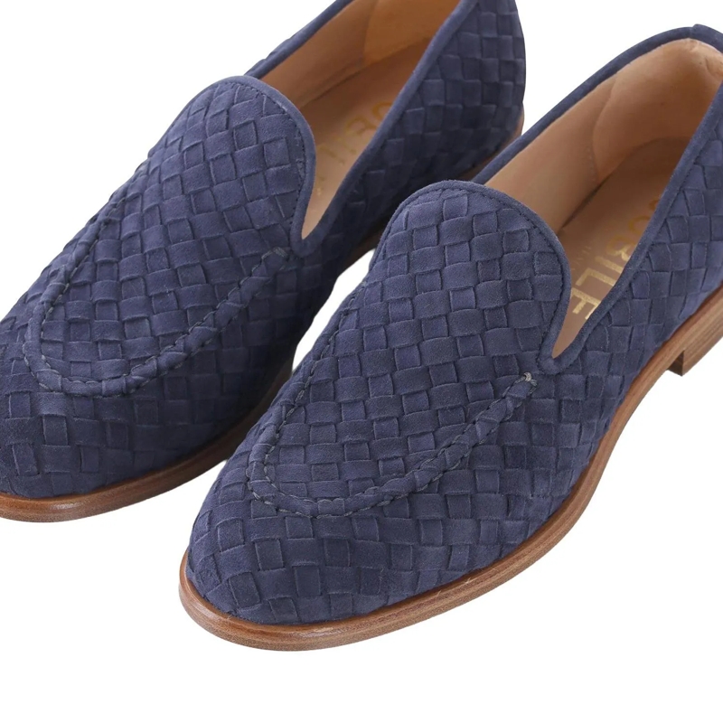 Jubile' Veterschoenen Loafers aus Veloursleder blau(Image 3)