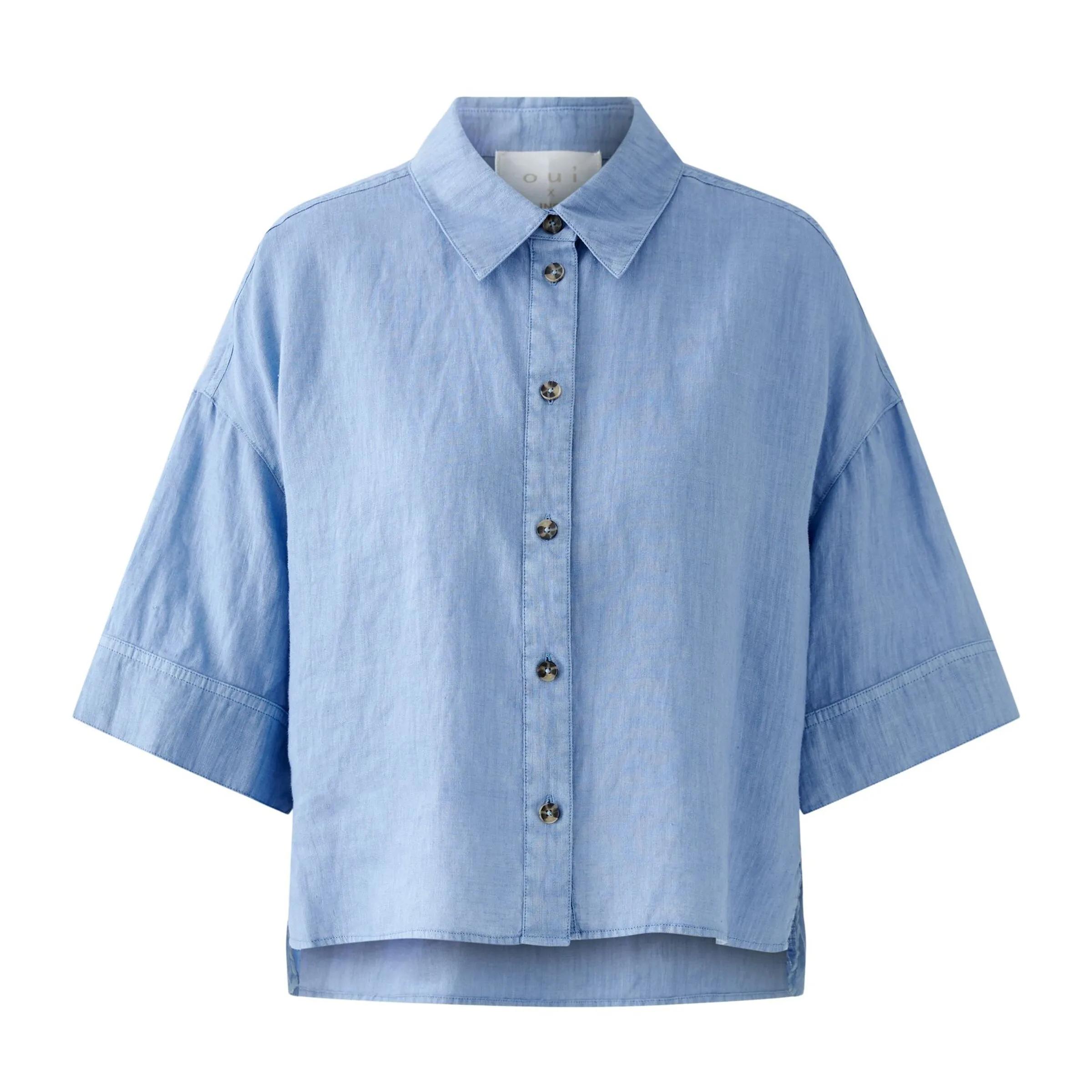 Thumbnail - Oui - Bluse - Größe 38 DAMEN - blau