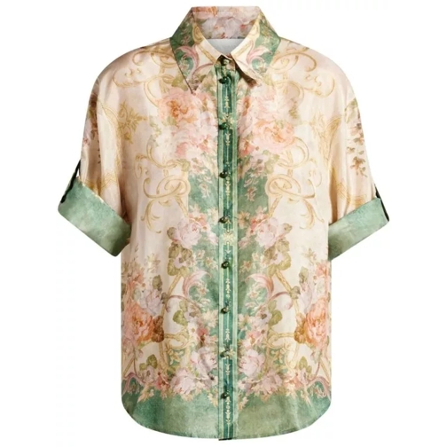 Zimmermann August Floral-Print Silk Shirt Multicolor 