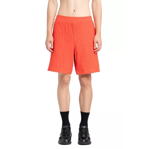 Givenchy 4G Towelling Cotton Jacquard Bermuda Shorts Orange 