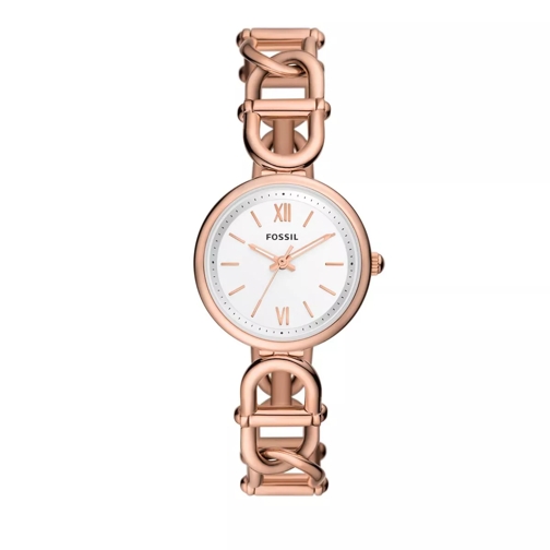 Fossil Carlie Three-Hand Stainless Steel Watch Rose Gold Orologio al quarzo