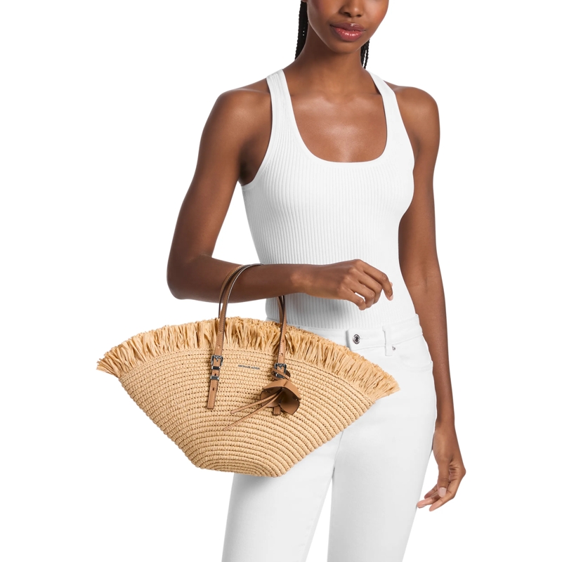 MICHAEL Michael Kors Mandtas Sm Fan Tote Nat/peanut(Image 2)