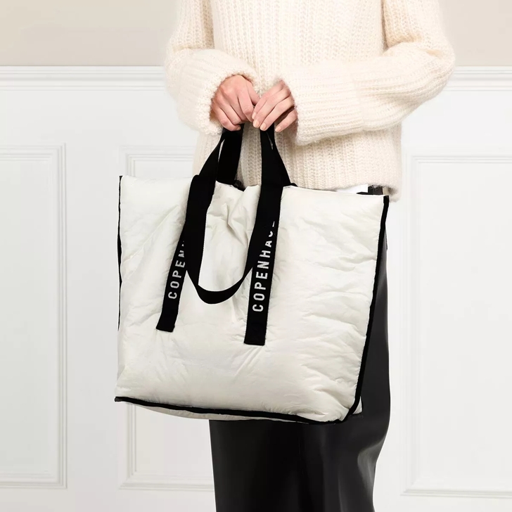 Copenhagen Recycled Nylon Off White Shopping Bag