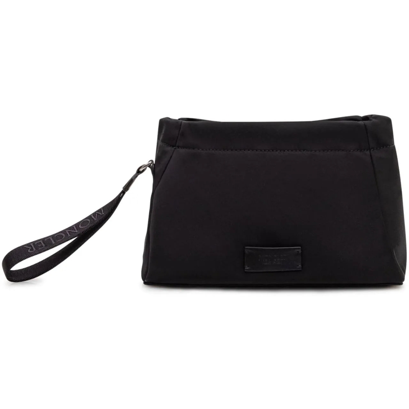 Moncler Clutch Pouch in Nylon con Coulisse e Logo schwarz(Image 3)