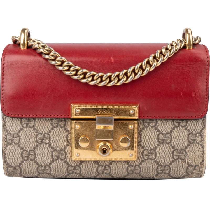 Gucci Tote Gucci Canvas Monogram Padlock Crossbody Bag rot