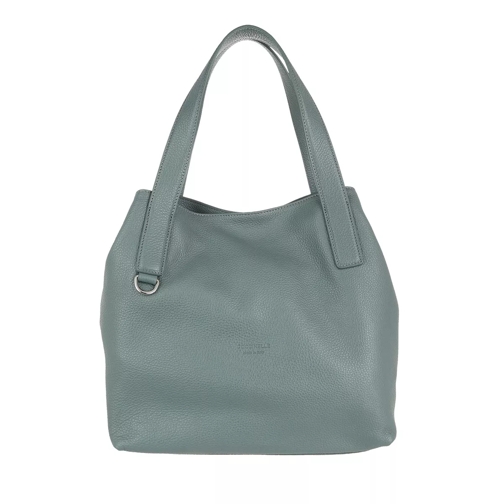 Coccinelle Mila Handbag Grainy Leather Shark Grey Rymlig shoppingväska