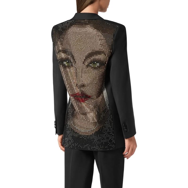 Philipp Plein Blazer Blazer Mit Schmucksteinen schwarz(Image 2)