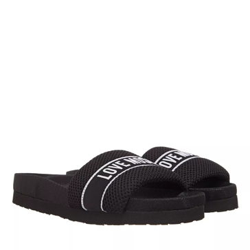 Black best sale moschino slides