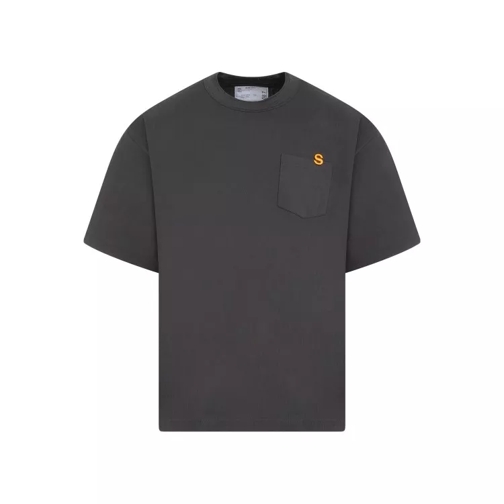 Sacai Grey Cotton T-Shirt Grey 