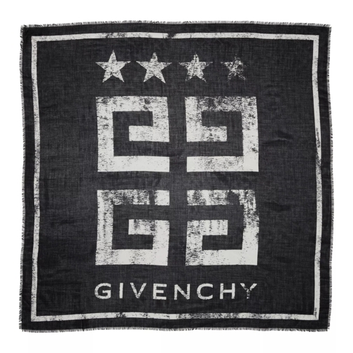 Givenchy Light Weight Cashmere Scarf Black Cashmere Scarf