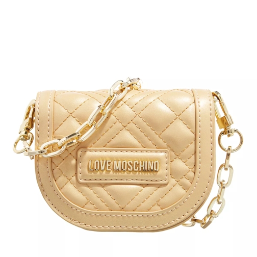Love Moschino Quilted Bag Gold Minitasche