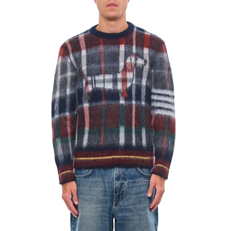 Thom Browne Pull Hector Tartan Pullover Multicolor