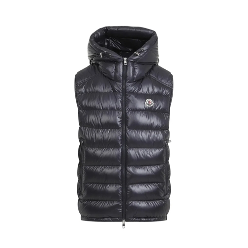 Moncler Barant Blue Polyester Vest Blue Daunenjacken