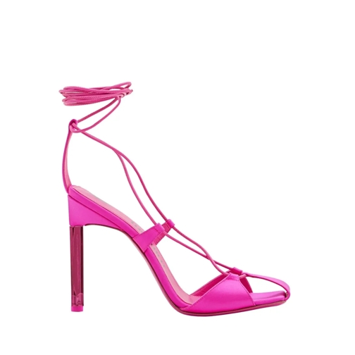 The Attico Pump 105mm Adele Ankle Strap Sandals Pink