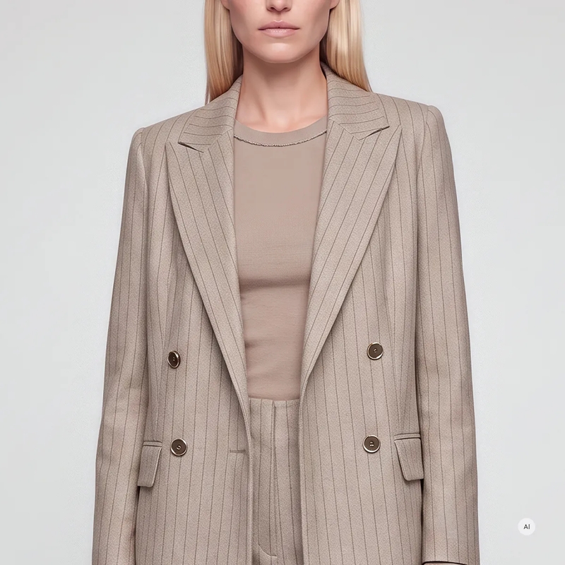 Marc Aurel Blazer Blazer- Rückenschlitz- Ärmel mit Knöpfen- Sati beige(Image 3)