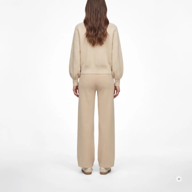 Marc Aurel Hose Strickhose- elastischer Gummibund- eingestrickt beige(Image 4)