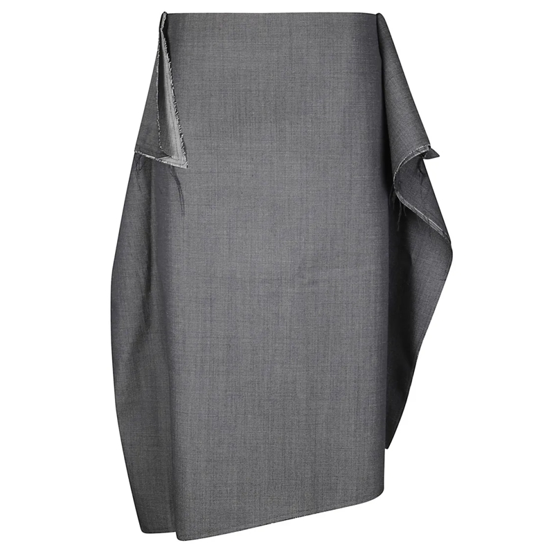 Niccolò Pasqualetti Midirok Collage Midi Skirt Grey