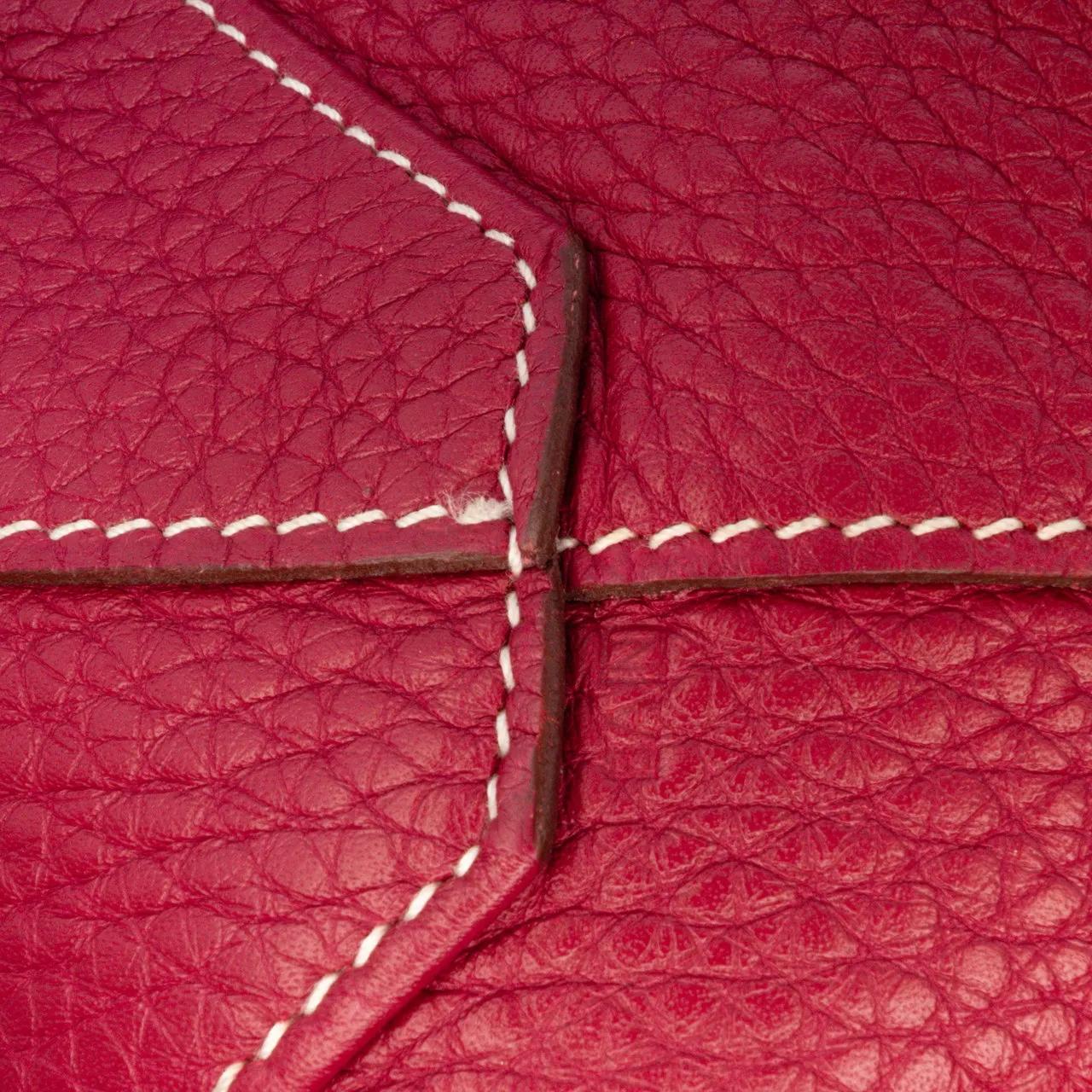 Thumbnail - Hermès Shopper - Clemence Double Sens 36 - Gr. unisize - in Rot - für Damen