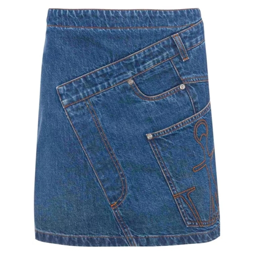 J.W.Anderson Blue Twisted Denim Mini Skirt Blue 