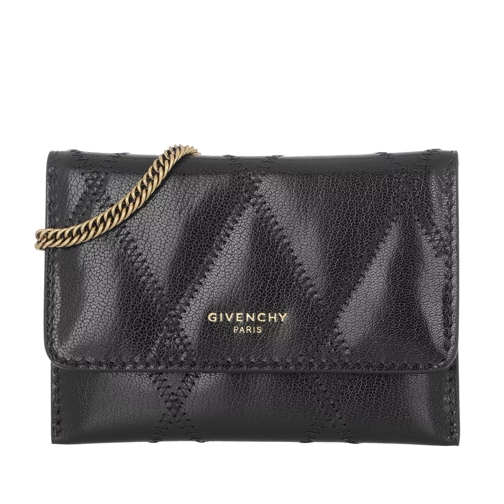 Givenchy Quilted Card Wallet On Chain Black Crossbody Bag