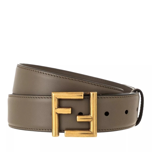 Fendi FF Stud Buckle Belt Leather Leather Belt