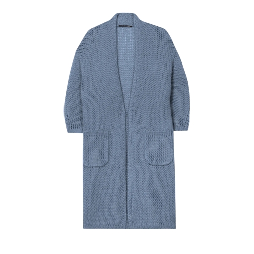 Luisa Cerano Longcardigan aus Alpaka-Mix smoky blue Trui