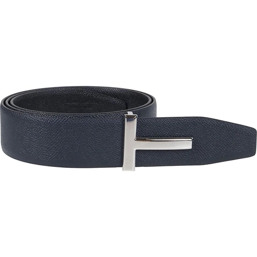 Tom Ford Gürtel Reversible T-buckle Belt Blue blau