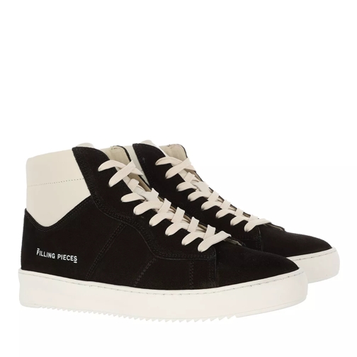 Filling Pieces Mid Court Suede Black High-Top Sneaker