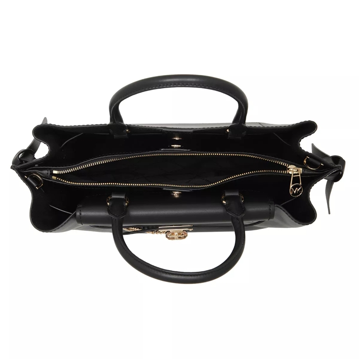 Michael Kors Hamilton Legacy Large Belted Satchel Black Satchel