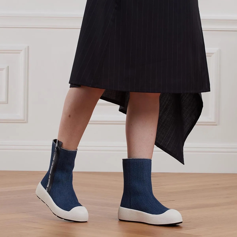 Love Moschino High-Top-Sneaker Race Love Sneakers Donna Azzurro(Image 2)