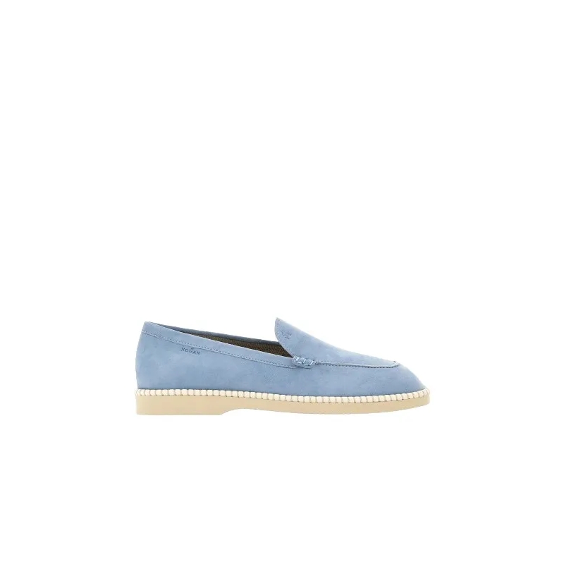 Hogan Ballerinas Light Blue Low Shoes Blue