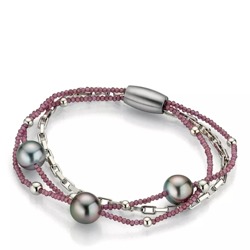 Gellner Urban Bracelet Rhodolite Tahiti Pearls Silver Bracelet