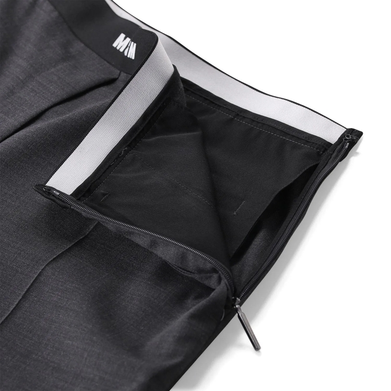 MSGM Stoffhose Straight-Fit Hose aus Woll-Mix grau(Image 4)