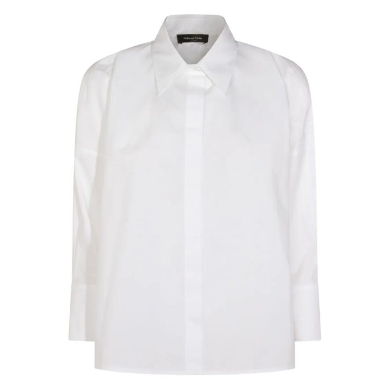 Fabiana Filippi Hemd Structured White Shirt With Classic Collar White