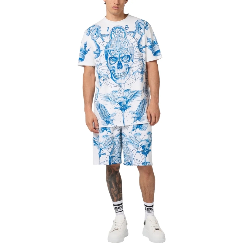 Philipp Plein T-Shirt Round Neck T-Shirt Tattoo weiss(Image 4)