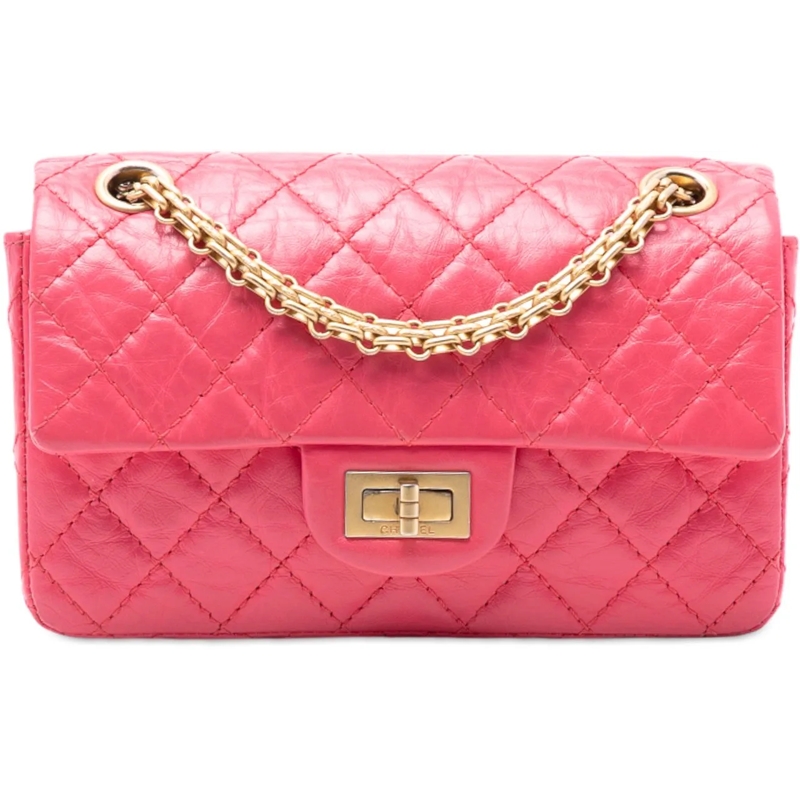 Chanel Sac à bandoulière Quilted Aged Calfskin Reissue 2.55 Single Flap 224 rose