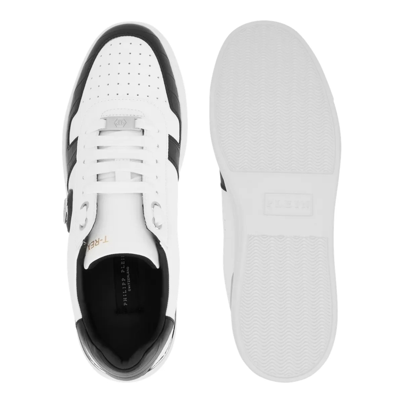 Philipp Plein Low-Top-Sneaker Lo-Top Turnschuhe Cocco Crocco Geprägt weiss(Image 4)