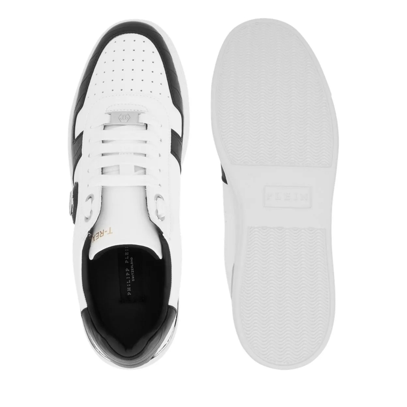 Philipp Plein Low-Top-Sneaker Lo-Top Turnschuhe Cocco Crocco Geprägt weiss(Image 5)