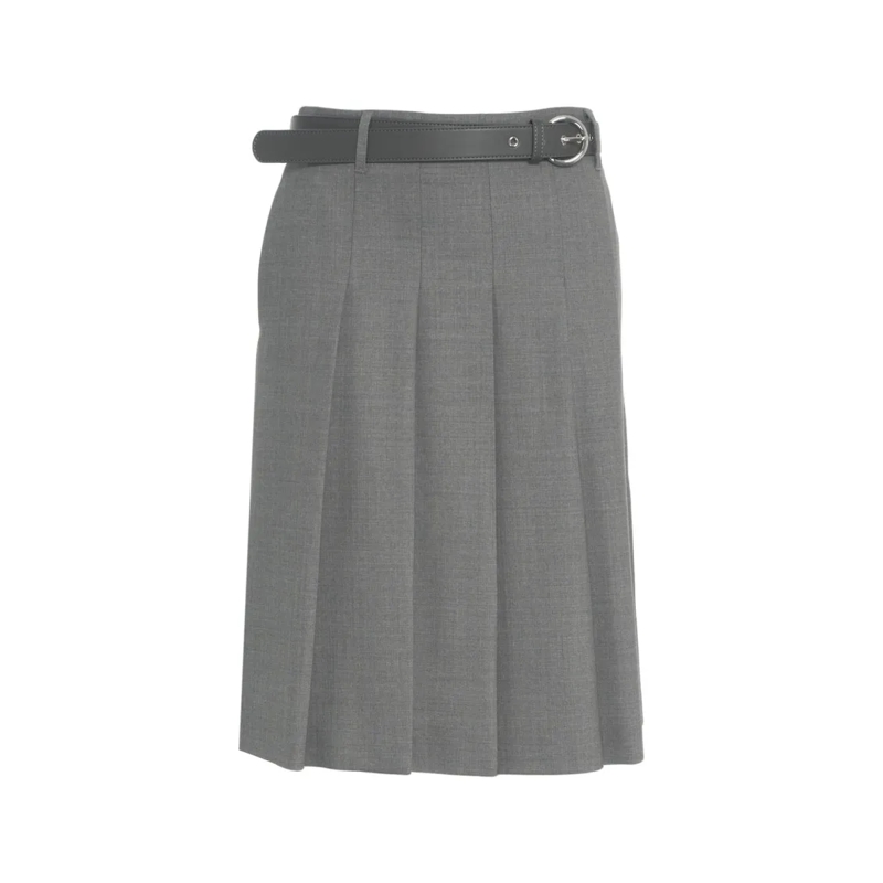 Max Mara Midirok 'Gimmy' Pleated Skirt Grey