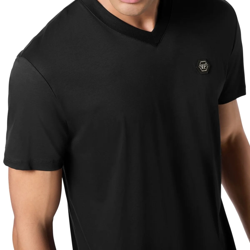 Philipp Plein T-Shirt T-Shirt V-Ausschnitt Ss Hexagon schwarz(Image 5)