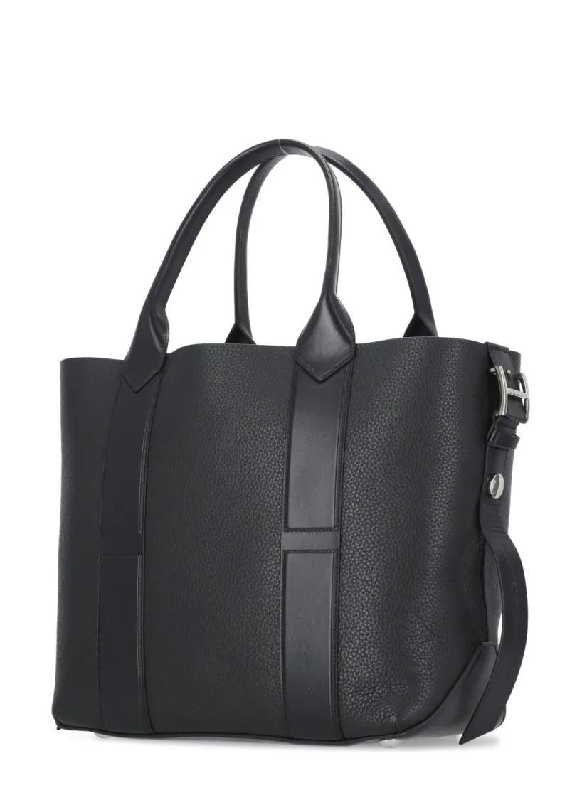 Hogan Shoppers & Totes Script Media Shopping Bag in zwart