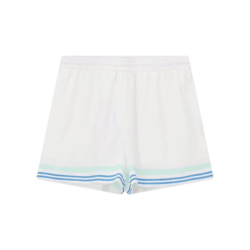 Casablanca Bermuda Shorts Shorts aus Seide weiß
