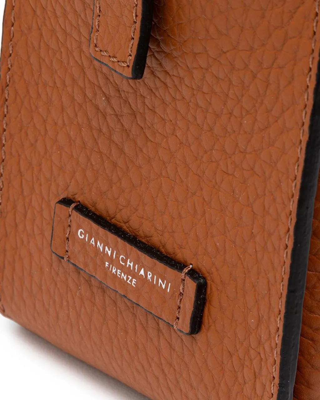 Gianni Chiarini Hobo bags Penelope Handbag In Double Grain Leather in bruin