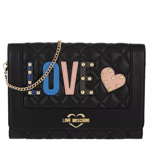 Love Moschino Quilted Love Clutch Black Clutch