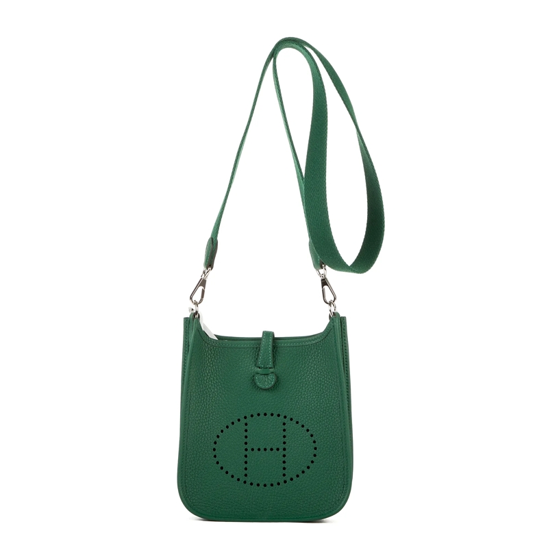 Hermès Crossbody Bag Mini Evelyne Mini dunkel-grün
