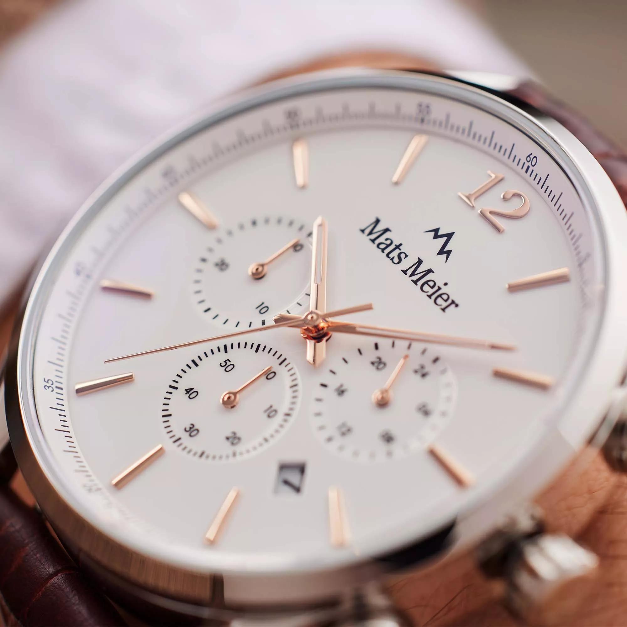Thumbnail - Mats Meier Uhren - Grand Cornier Chrono Uhr - Gr. unisize - in Silber - für Damen