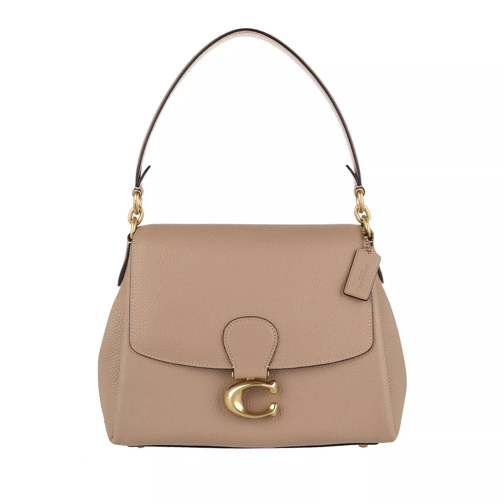Coach Soft Pebble Leather May Shoulder Bag Taupe Cartable