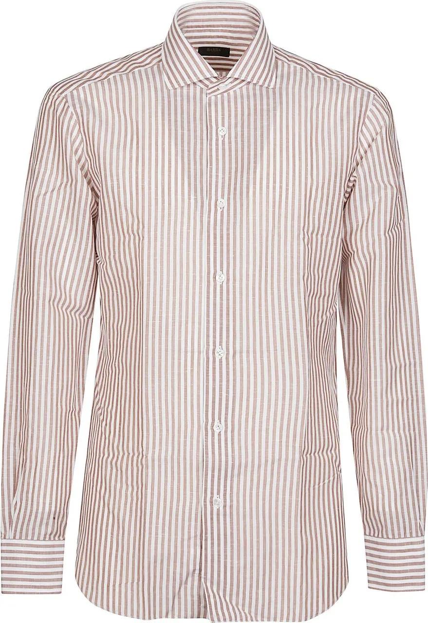 Thumbnail - Barba Napoli - Neck Shirt White - Größe 42 - weiß