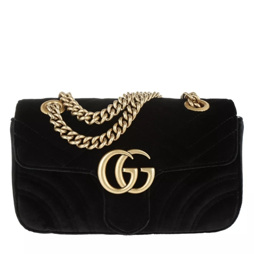 Gucci GG Marmont Velvet Mini Bag Nero Crossbody Bag