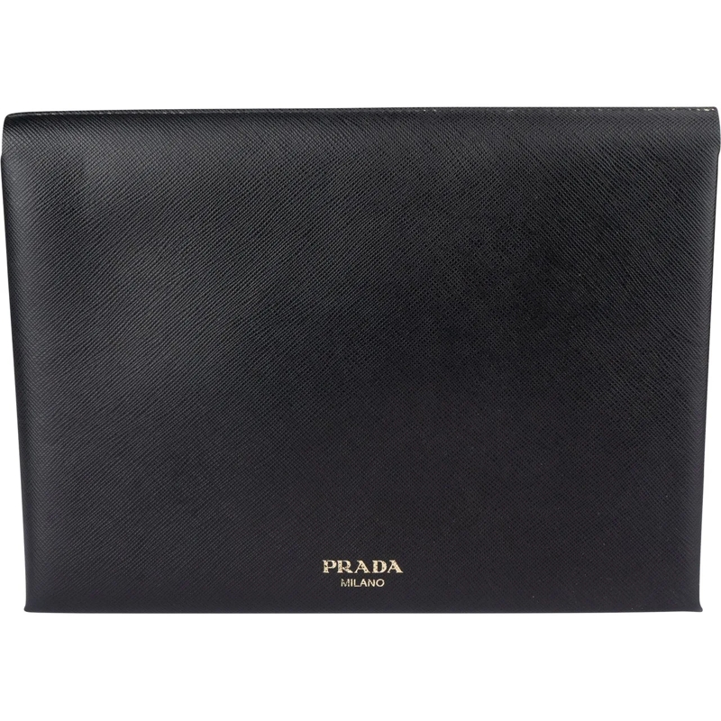 Prada Tote Prada Black Saffiano Leather Organizer Clutch schwarz